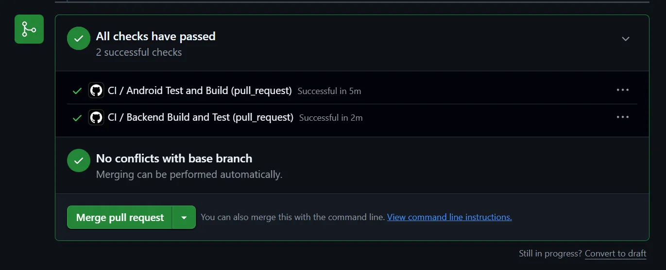 Pull Request 자동 검증 결과